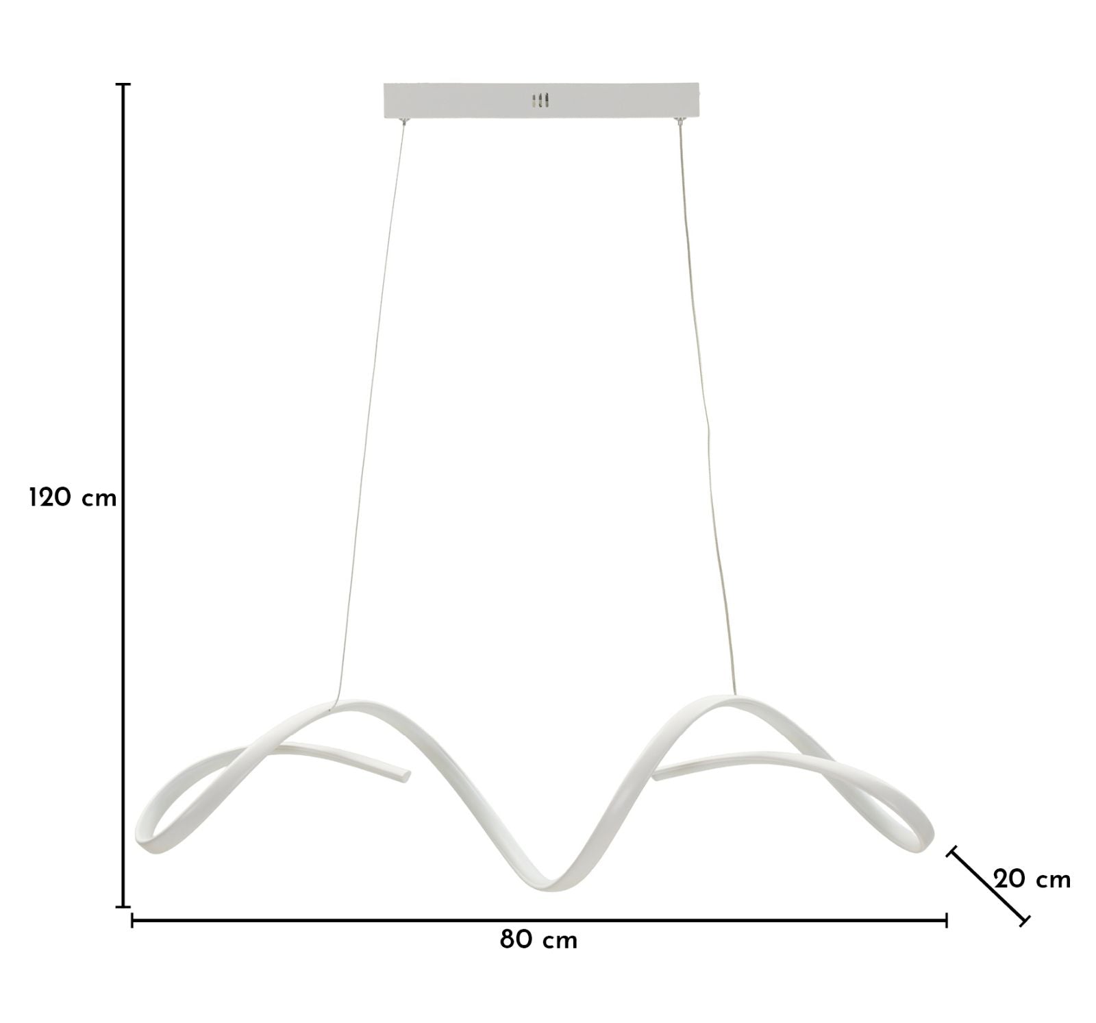 Plafondlamp Uter Led Ceiling Lamp White 80×20×120 cm