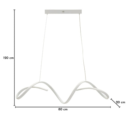 Plafondlamp Uter Led Ceiling Lamp White 80×20×120 cm