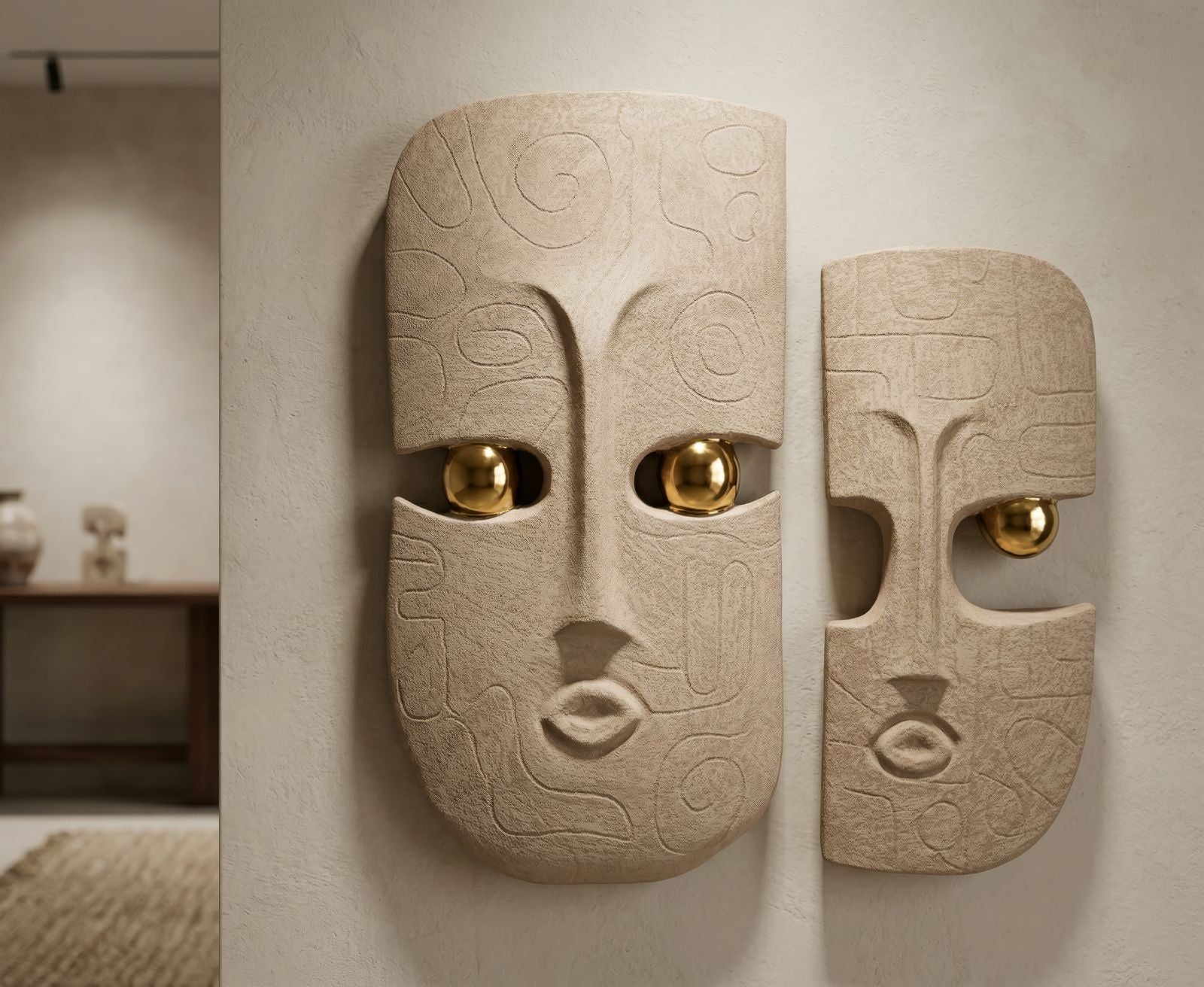 Wanddecoratie Dakar Set 2pcs 20×6×40 cm