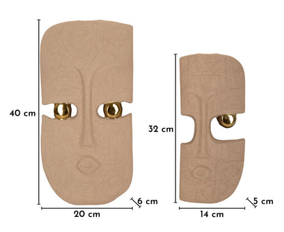 Wanddecoratie Dakar Set 2pcs 20×6×40 cm