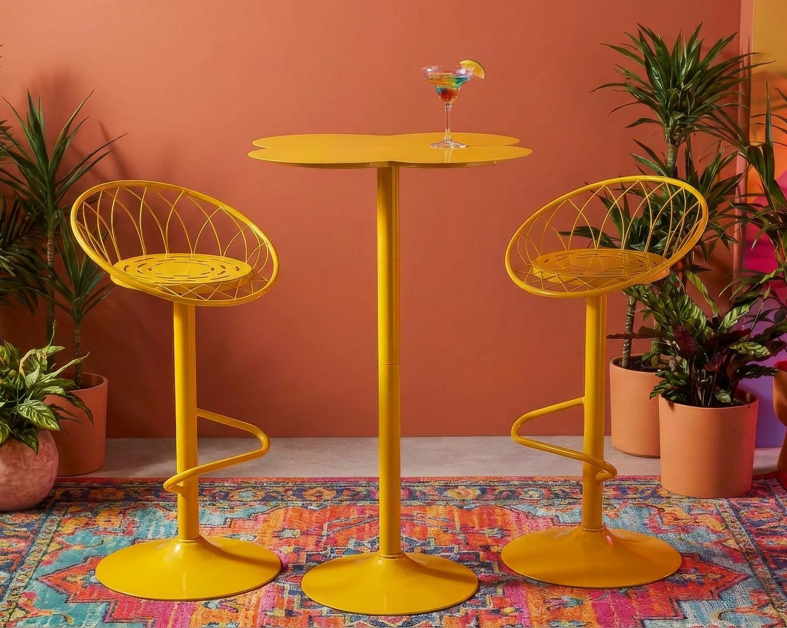 Barkruk Clox Bar Stool Mustard 49×45×92 cm
