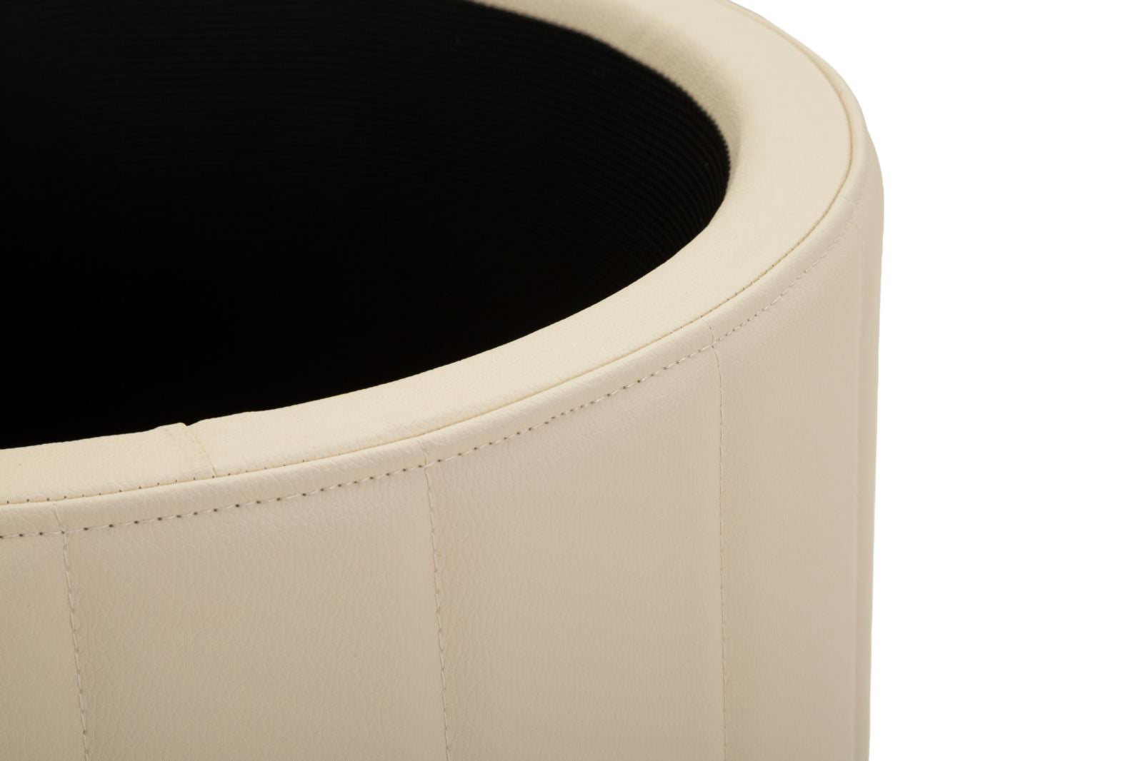 Poef London Pouf With Storage Cream Ø 46,5×44 cm