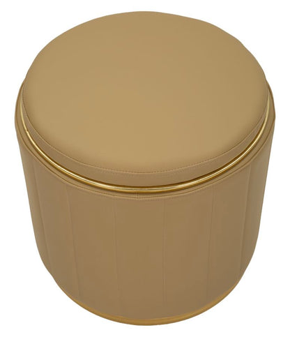 Poef London Pouf With Storage Brown Ø 46,5×44 cm