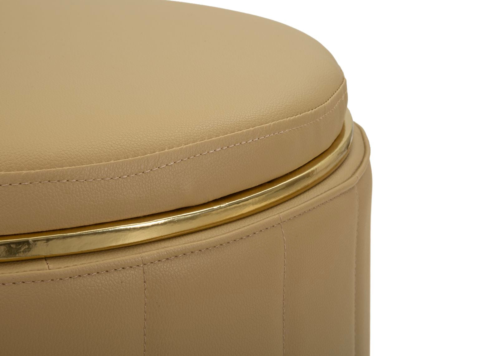 Poef London Pouf With Storage Brown Ø 46,5×44 cm