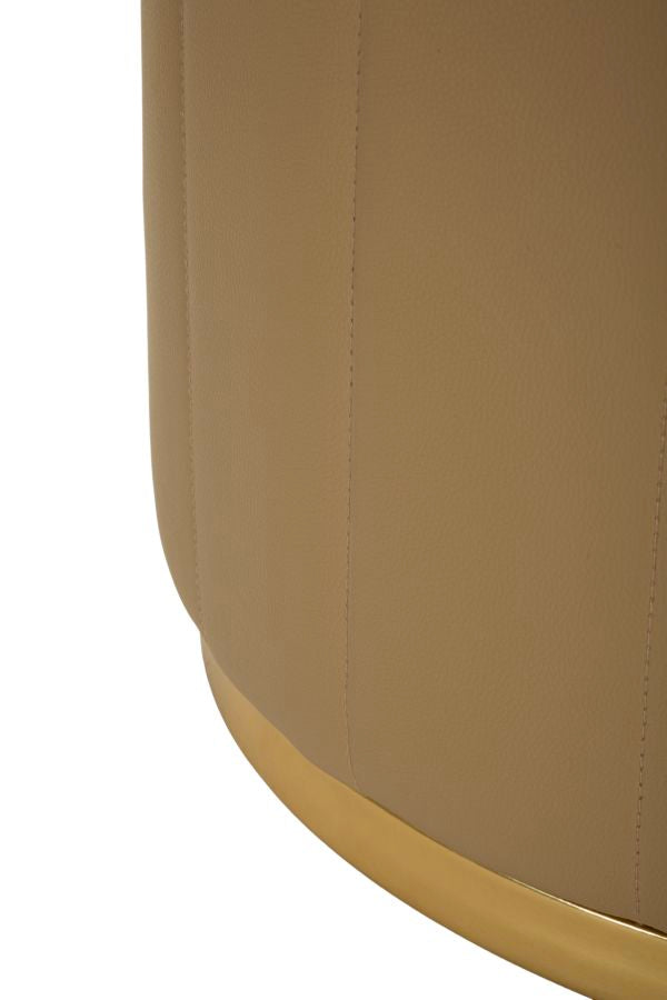 Poef London Pouf With Storage Brown Ø 46,5×44 cm