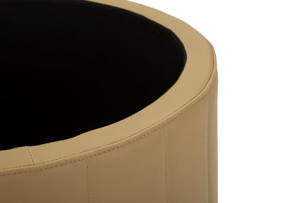 Poef London Pouf With Storage Brown Ø 46,5×44 cm