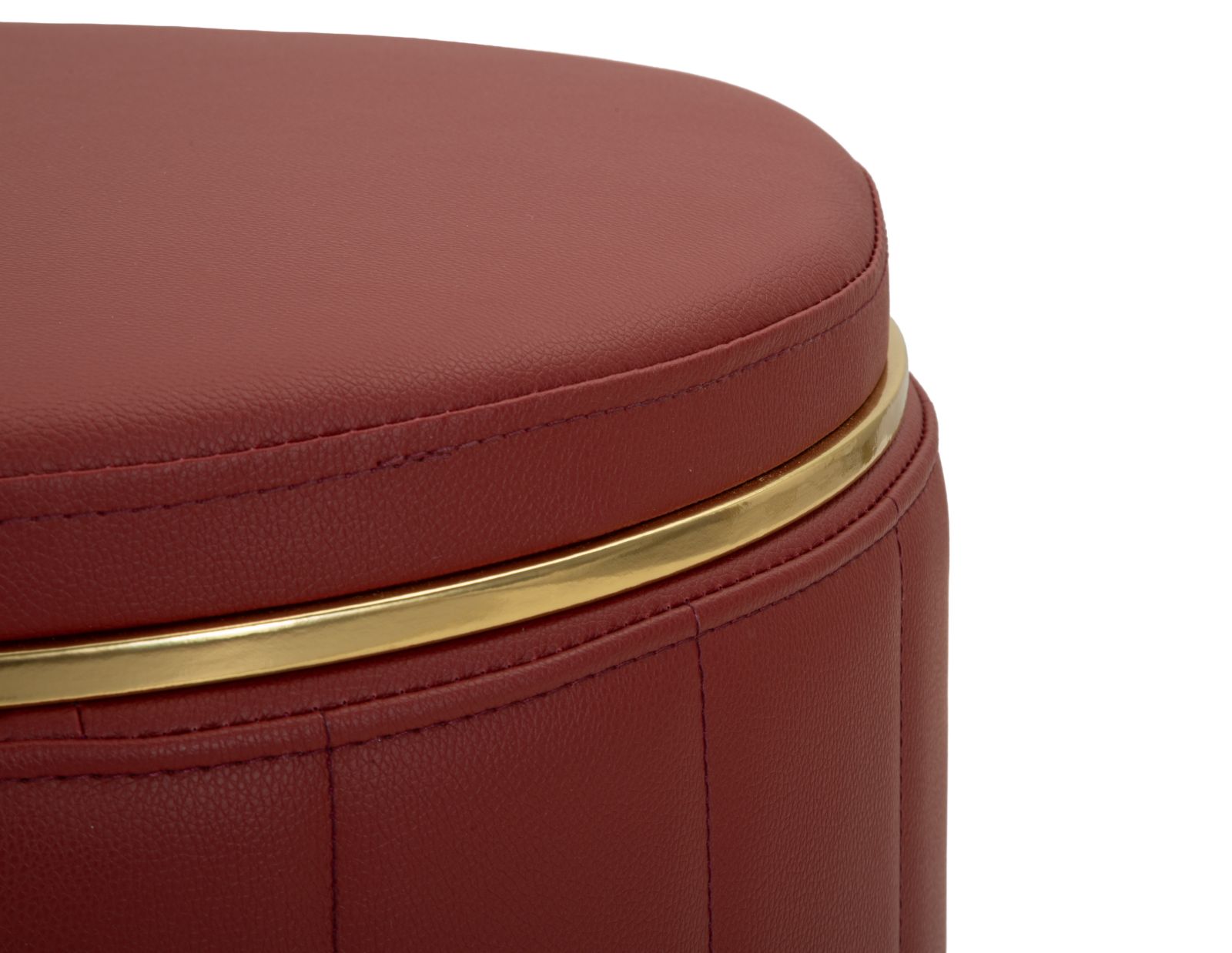Poef London Pouf With Storage Red Ø 46,5×44 cm
