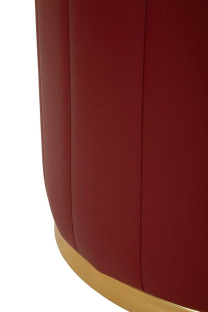 Poef London Pouf With Storage Red Ø 46,5×44 cm