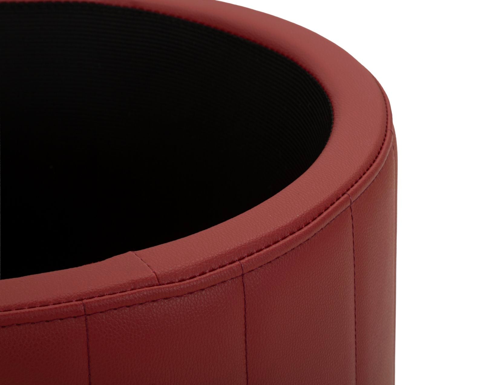 Poef London Pouf With Storage Red Ø 46,5×44 cm
