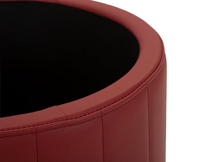 Poef London Pouf With Storage Red Ø 46,5×44 cm