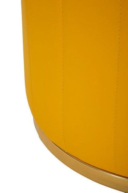 Poef London Pouf With Storage Mustard Ø 46,5×44 cm