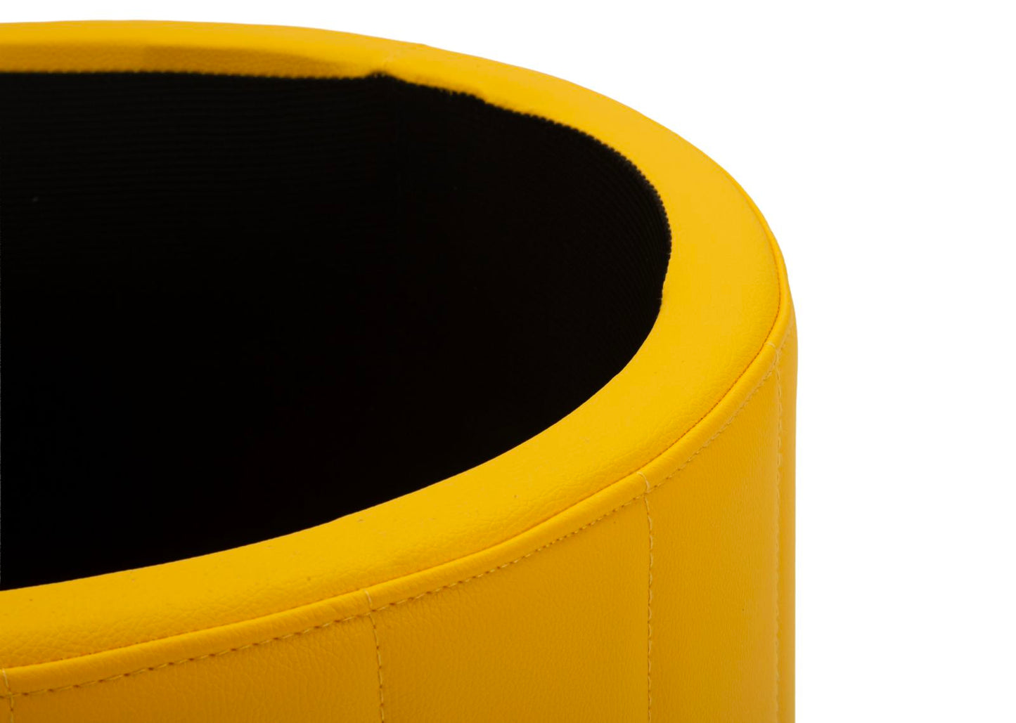 Poef London Pouf With Storage Mustard Ø 46,5×44 cm