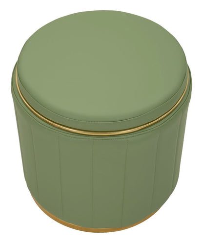 Poef London Pouf With Storage Green Ø 46,5×44 cm