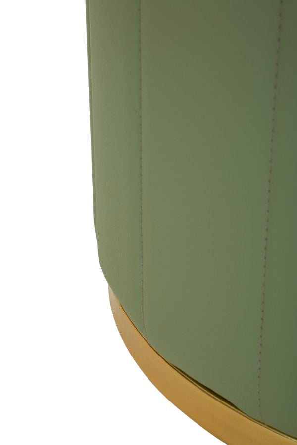 Poef London Pouf With Storage Green Ø 46,5×44 cm