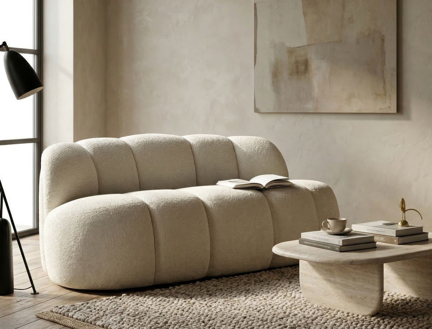 Bank Ball 2 Seat Sofa' White 145×80×69 cm