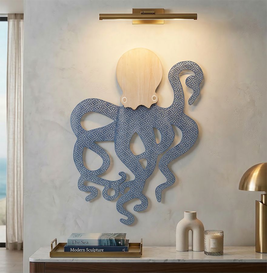 Wandpaneel Octopus 41×1.5×57 cm
