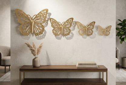 Wanddecoratie Butterflies Set 4pcs 35×2×29 cm