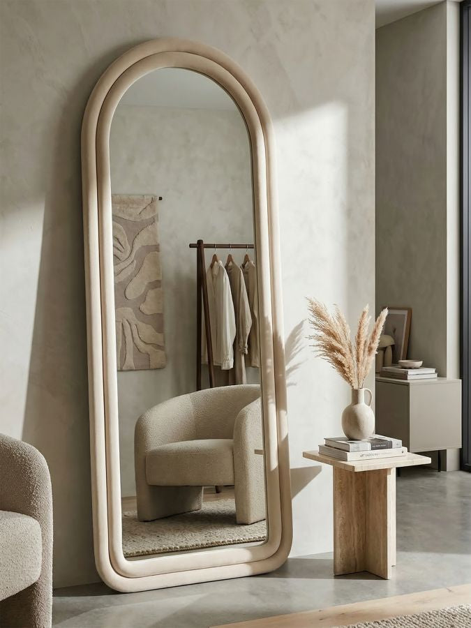 Spiegel Cloe Cream Velvet 60×4×160 cm
