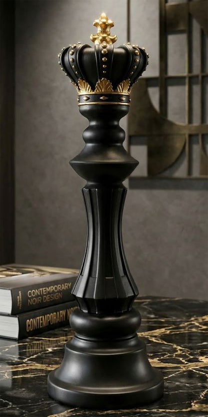 Decoratie Black & Gold King Ø 13×40,5 cm