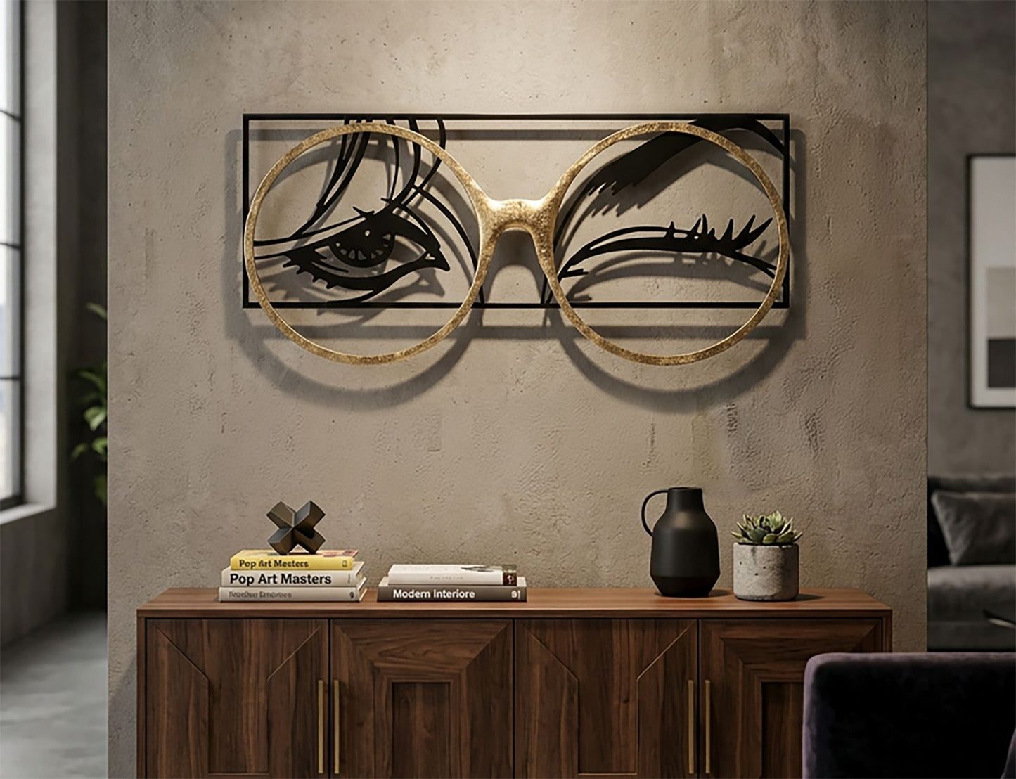 Wanddecoratie Eyewear 89,5×3,8×41,3 cm
