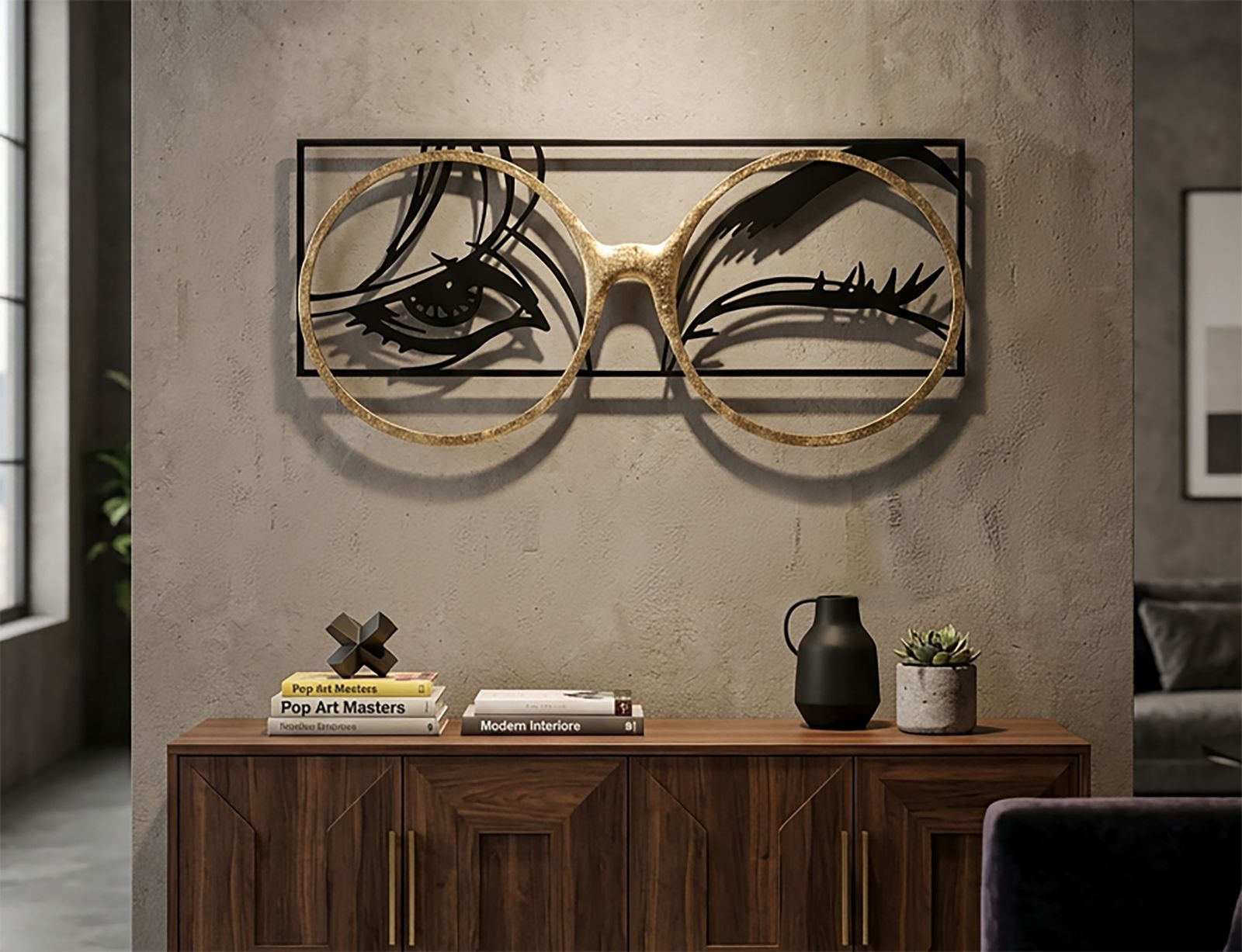 Wanddecoratie Eyewear 89,5×3,8×41,3 cm