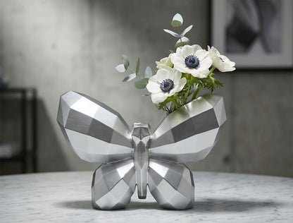 Vaas Butterfly Vase Silver 22,5×8×15 cm