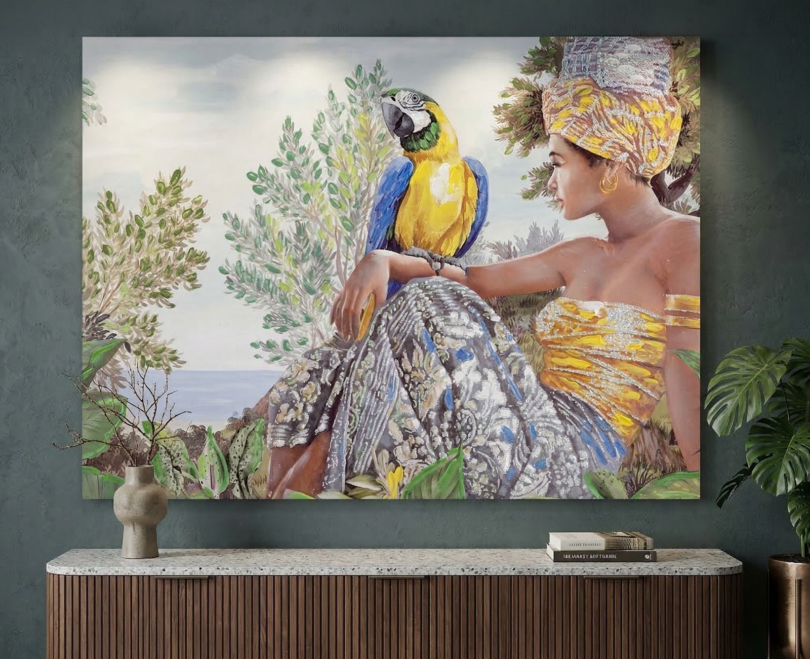 Schilderij Handmade Wall Painting Kenda Orizzontal 120×3×90 cm
