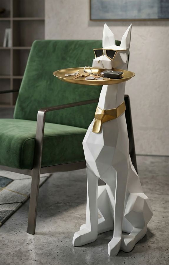 Decoratie Dog Ory W/tray 27×51×74 cm