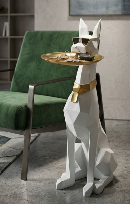 Decoratie Dog Ory W/tray 27×51×74 cm