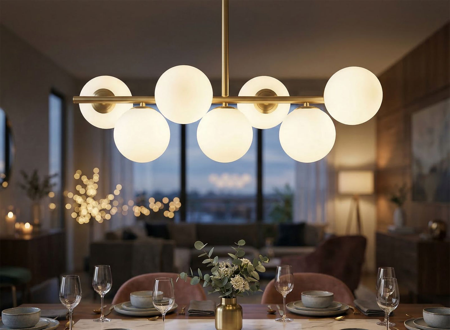 Plafondlamp Glamy 7 Luci 81×30×74 cm