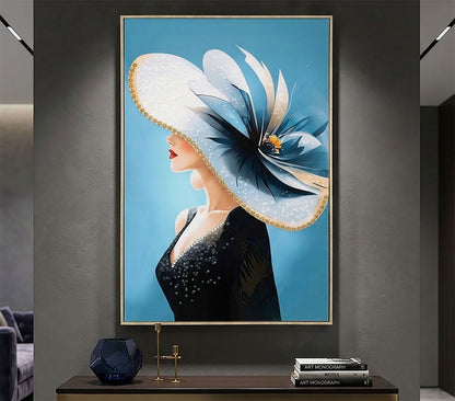 Schilderij On Canvas Lacquered Colour With Frame -b- 62×4×92 cm