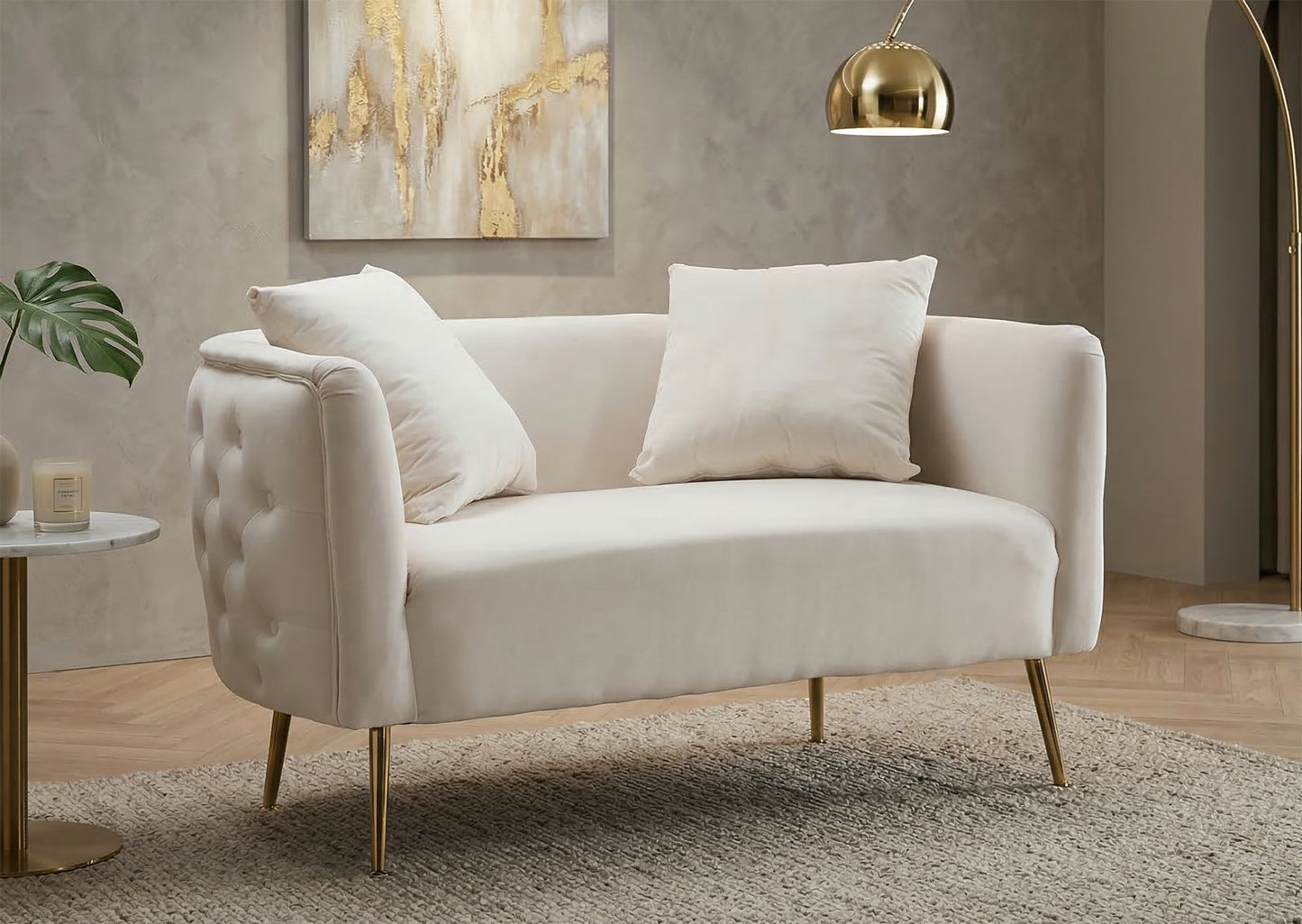 Bank Sofa' Bucarest Crema 127×74×73 cm