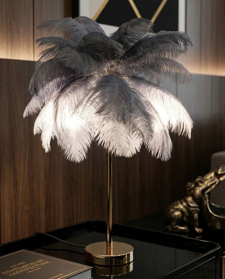Tafellamp Palm Grey Ø 55×60 cm