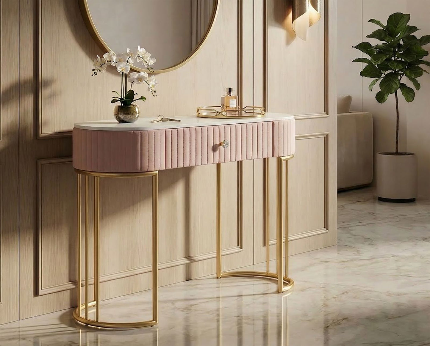 Consoletafel Montpellier Pink 100×40×75 cm