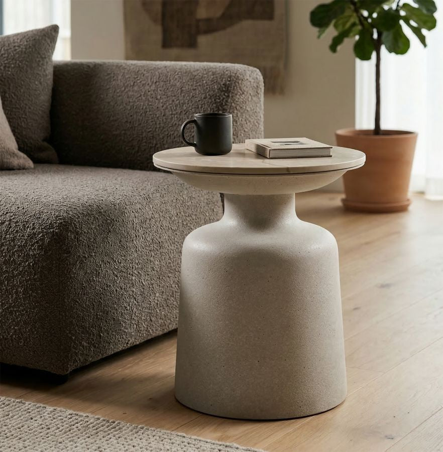 Tafel White Fush Ø 40×47 cm