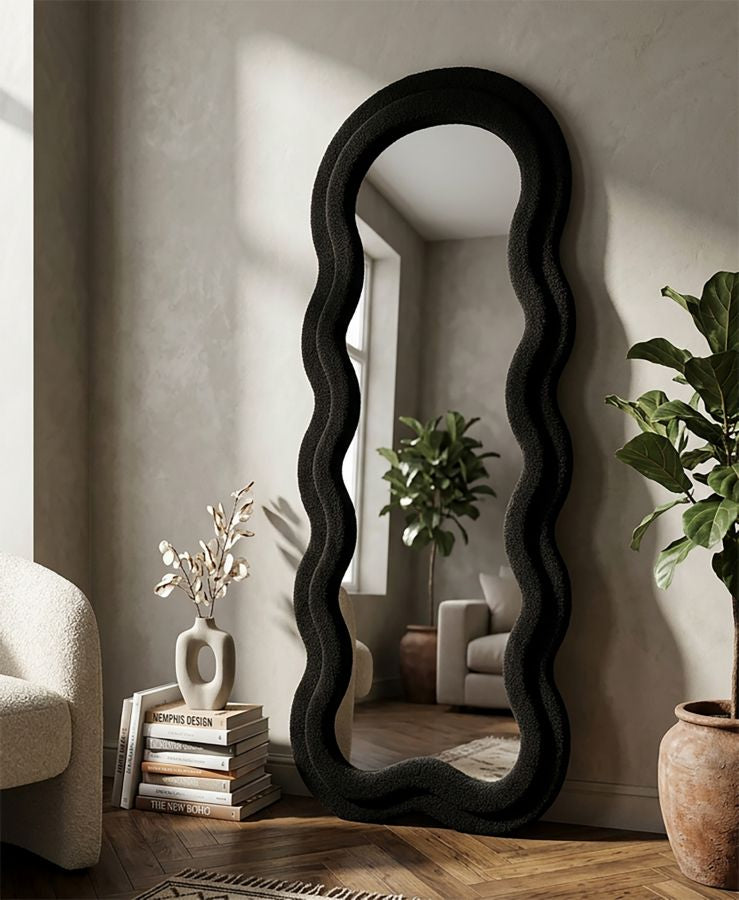 Spiegel Black Teddy Wall Mirror 60×4×160 cm