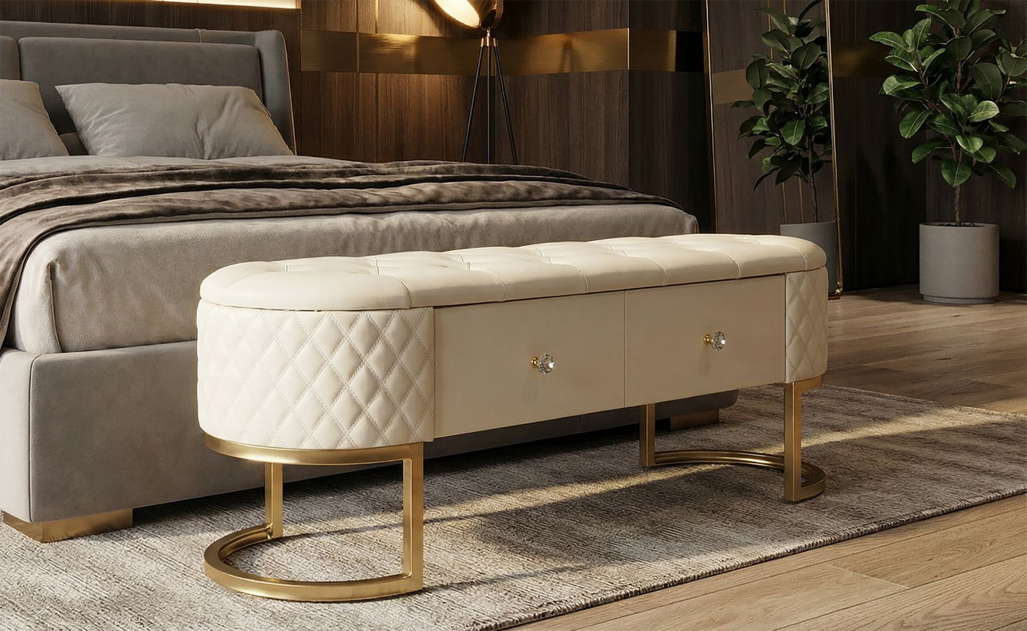Bankje Drawers Sharon 120×40×43 cm