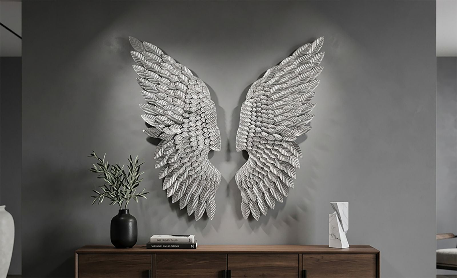 Wandpaneel Ali Beauty Silver Set 2 Pcs 37,5×3×100 cm