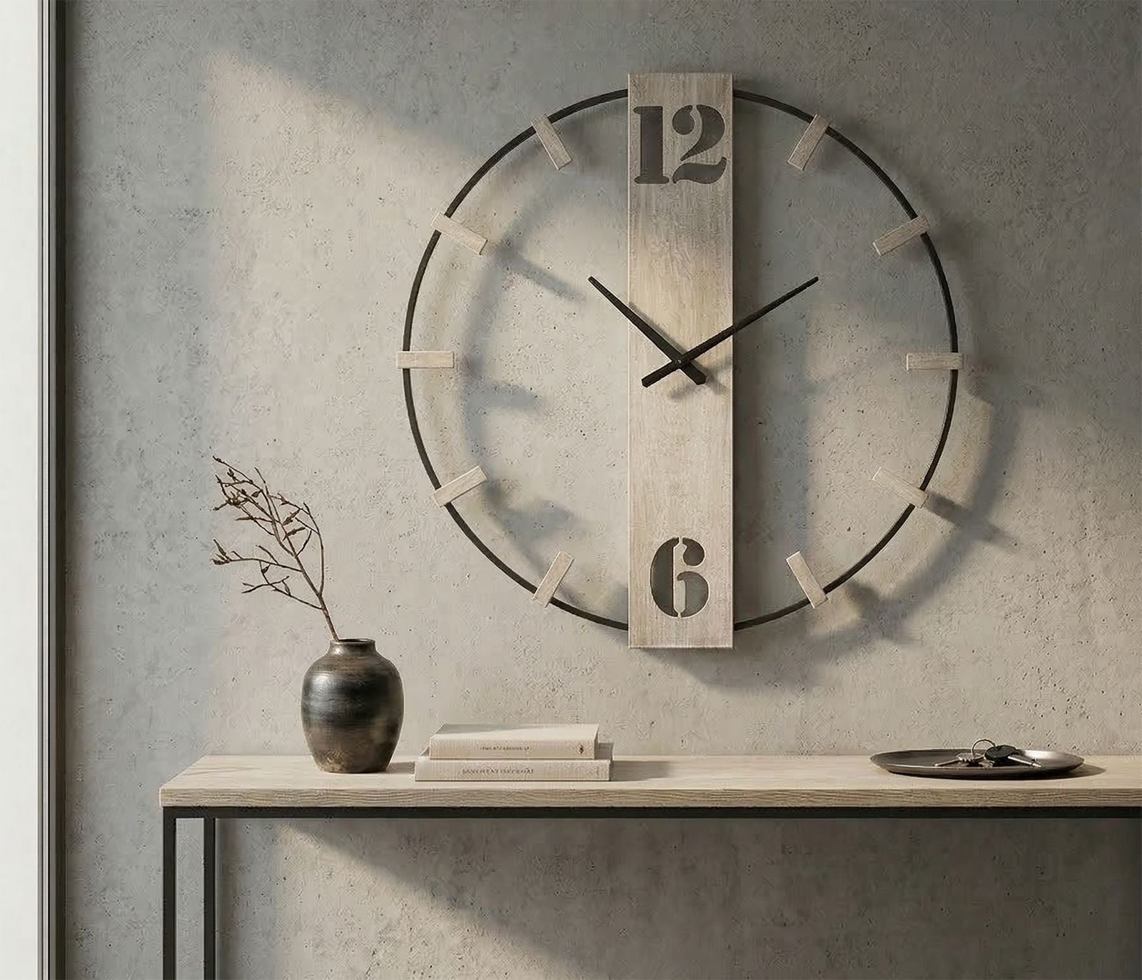 Wandklok Silvery 61×4,5×63 cm
