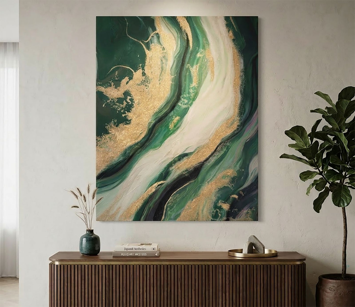 Schilderij Greenery 80×2,8×100 cm