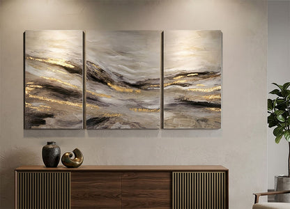 Schilderij Monty Set 3 Pz 45×2,7×80 cm