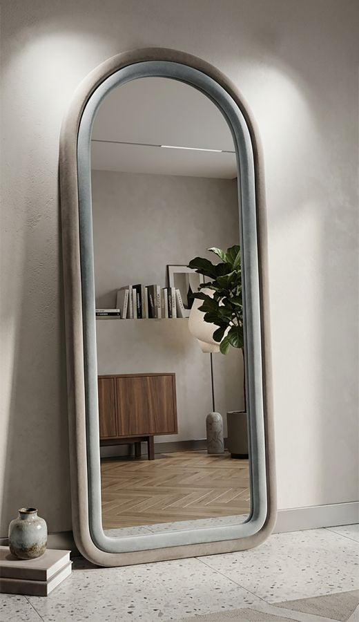 Spiegel Cloe Grey Velvet 60×4×160 cm