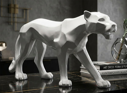 Decoratie White Panther 70×18×32,5 cm