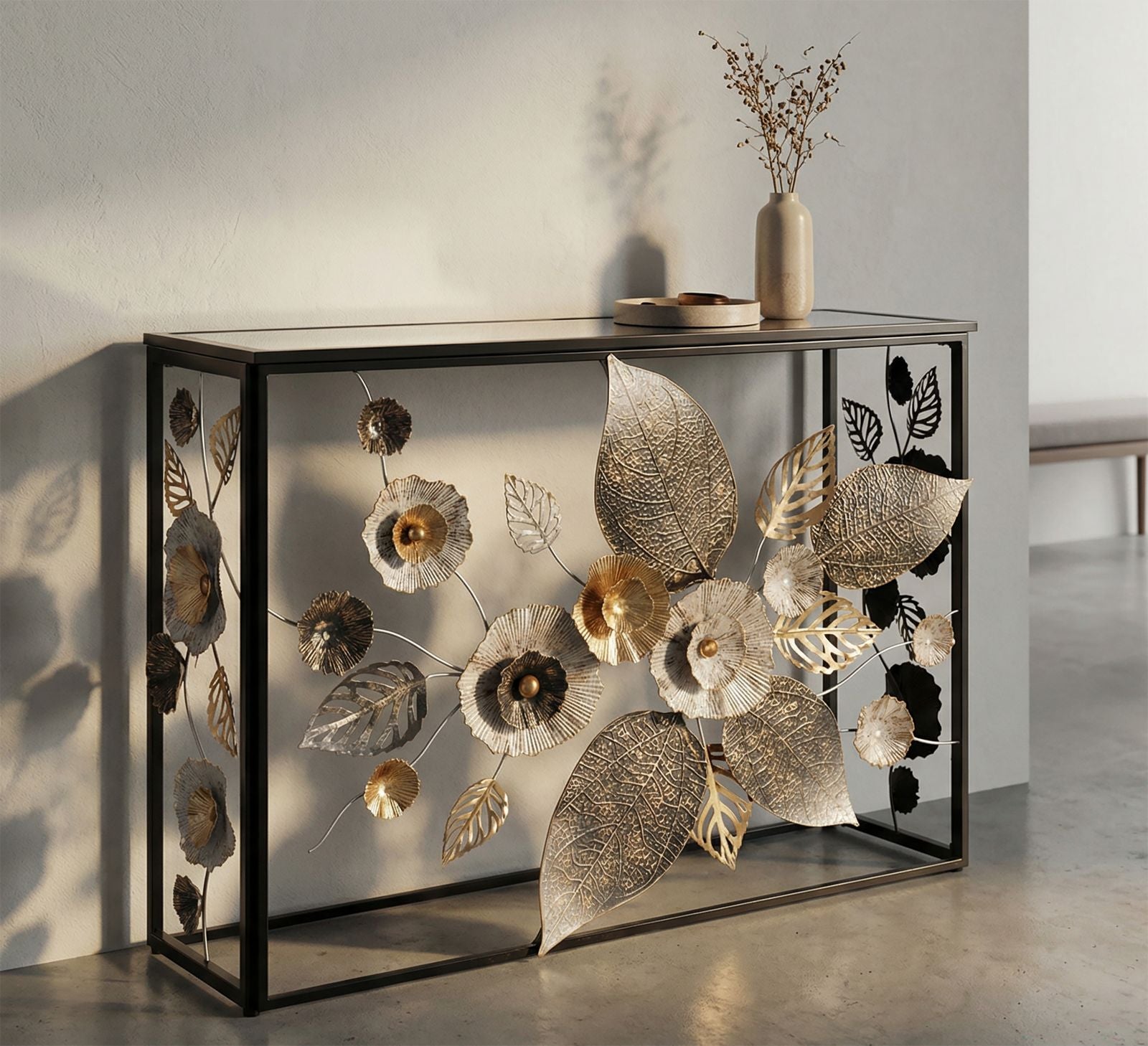Consoletafel Glam Dark 111,8×41,9×80 cm
