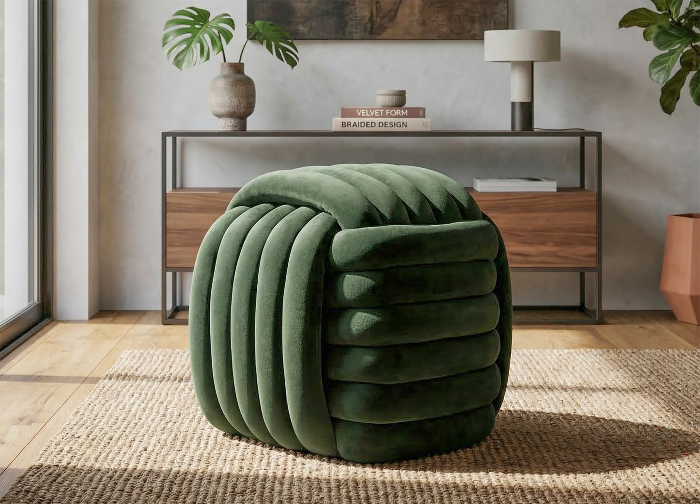 Kruk Softy Green 45×45×45 cm