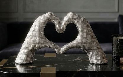 Decoratie Hands Lover Silver 25×7,5×13,5 cm