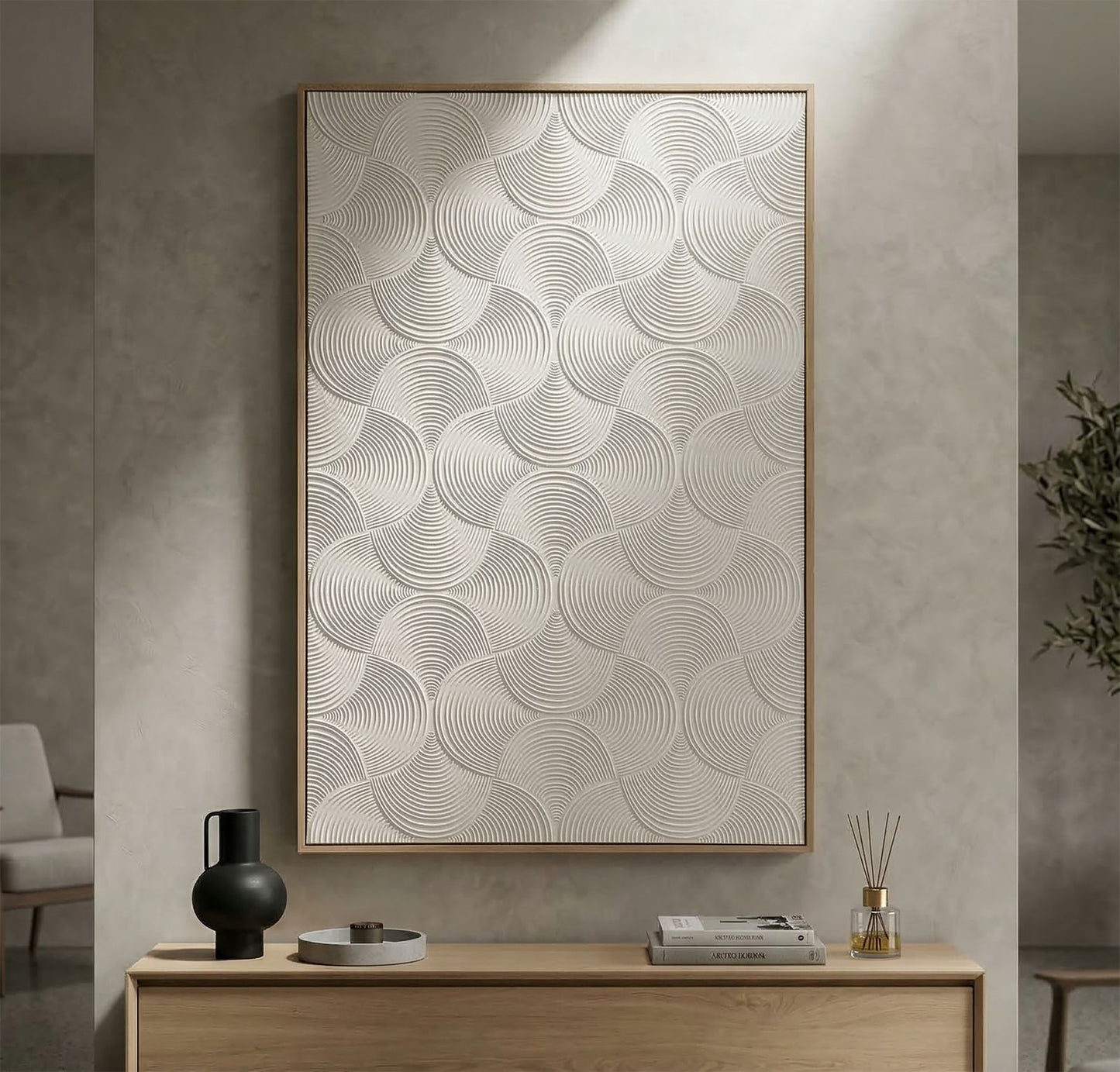 Schilderij On Canvas Simplicity With Frame -a- 80×3,8×120 cm