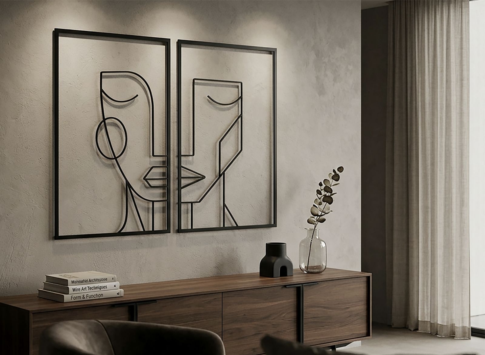 Wanddecoratie Tribal Simply Set 2pcs 60×1×80 cm