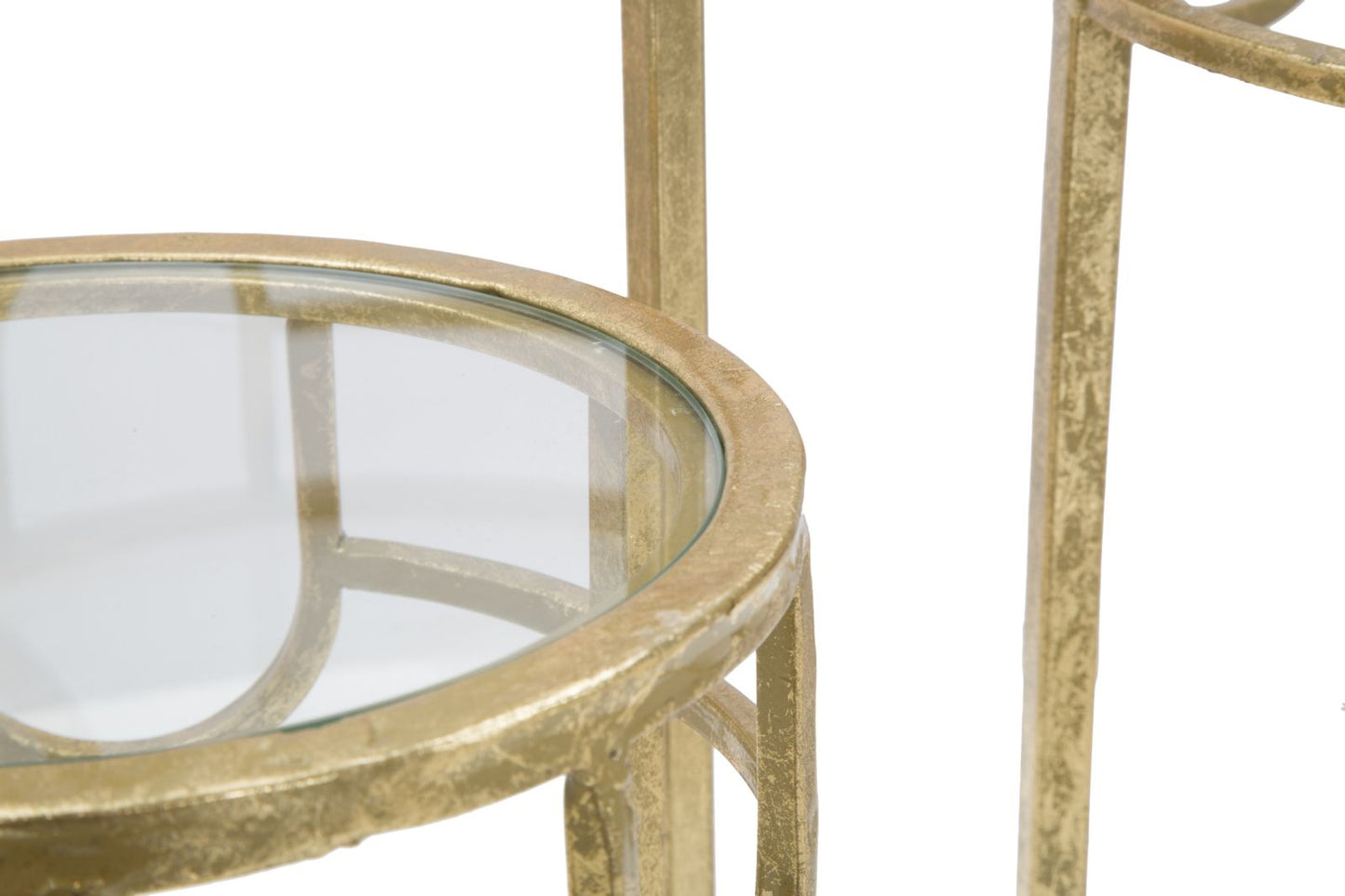 Tv-meubel Tv Holder Gold Set Of 3 Pcs Ø 33×70 cm