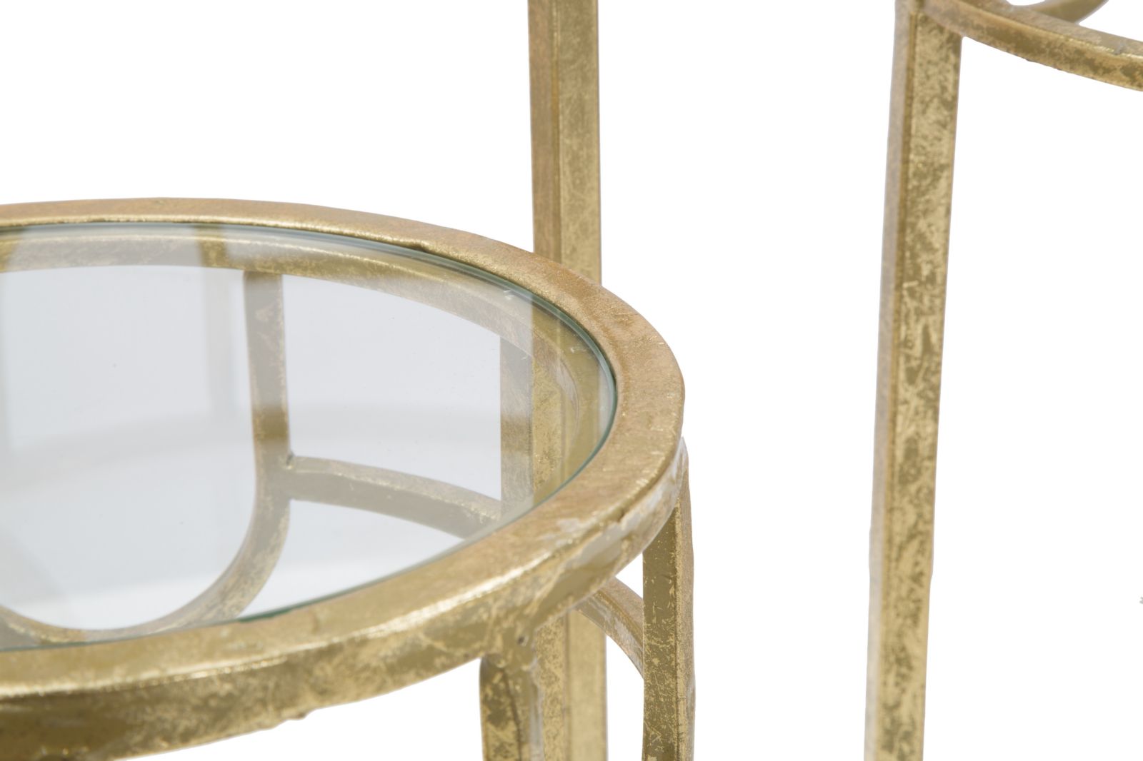 Tv-meubel Tv Holder Gold Set Of 3 Pcs Ø 33×70 cm